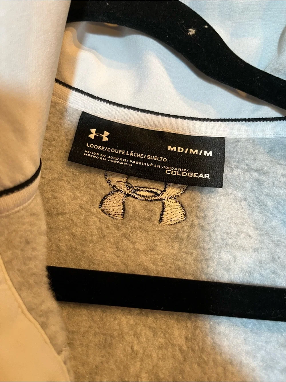 Under Armour Men's Light Gray Heather Quarter-Zip Sweater with Chest Pocket